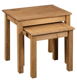 Tables gigognes 2 pcs Bois de pin massif Assortiment Panama