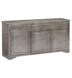 Buffet Gris 160 x 40 x 80 cm Bois de manguier massif