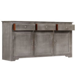 Buffet Gris 160 x 40 x 80 cm Bois de manguier massif