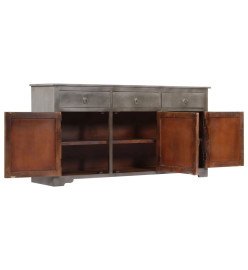 Buffet Gris 160 x 40 x 80 cm Bois de manguier massif