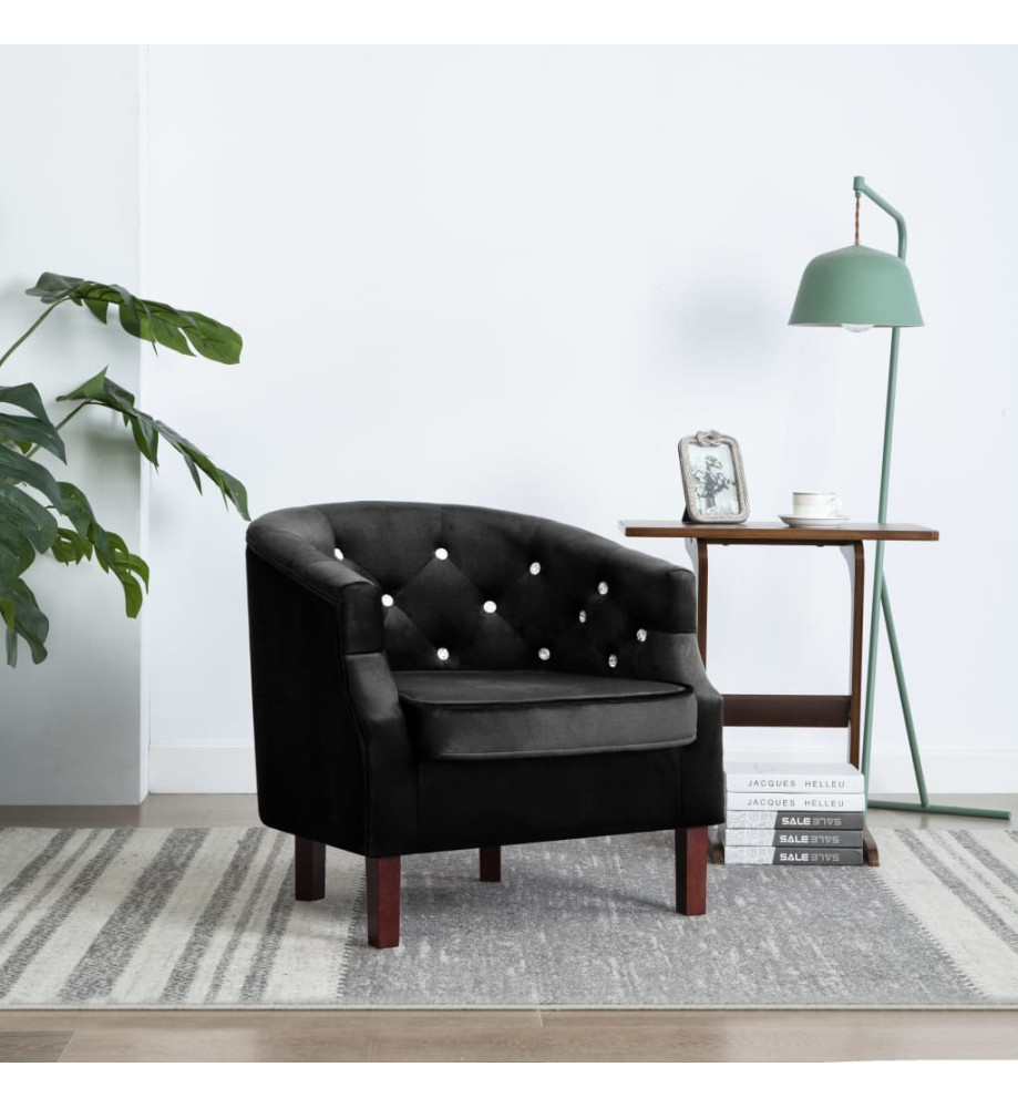 Fauteuil Noir Velours