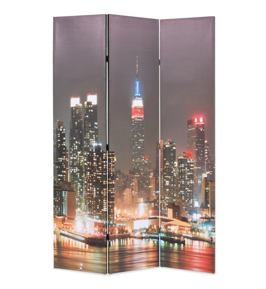 Cloison de séparation pliable 120x170 cm New York la nuit