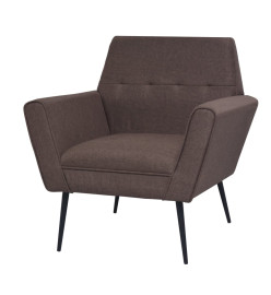 Fauteuil Marron Acier et tissu