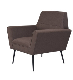 Fauteuil Marron Acier et tissu