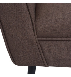 Fauteuil Marron Acier et tissu