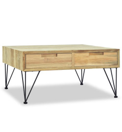 Table basse 80 x 80 x 40 cm Teck massif