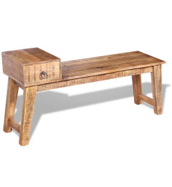 Banc avec tiroir Bois de manguier massif 120 x 36 x 60 cm