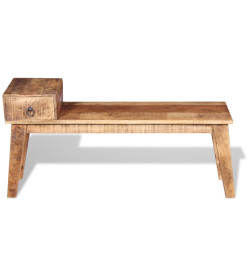 Banc avec tiroir Bois de manguier massif 120 x 36 x 60 cm