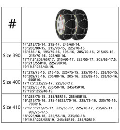 Chaînes antidérapantes 2 pcs 9 mm KN90