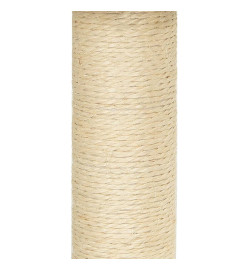 Arbre à chat avec griffoirs en sisal Crème 155 cm