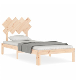 Cadre de lit avec tête de lit 90x200 cm bois massif