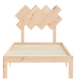 Cadre de lit avec tête de lit 90x200 cm bois massif