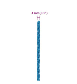 Corde de travail Bleu 3 mm 500 m Polypropylène