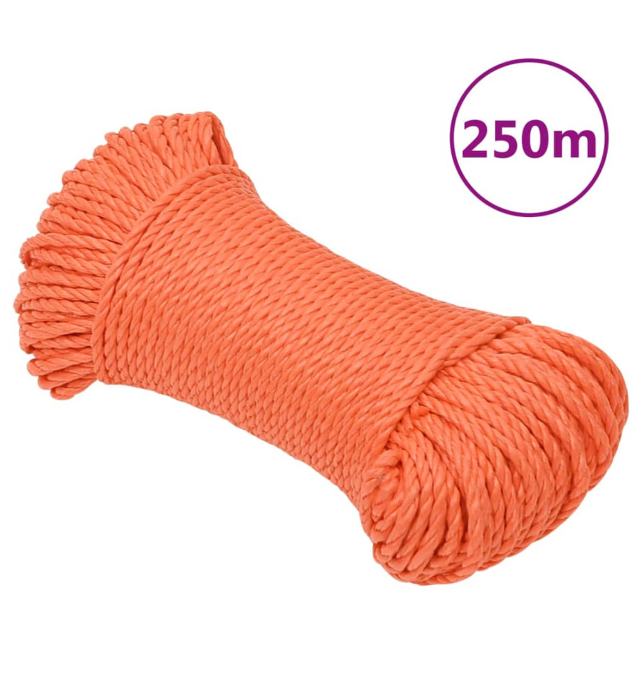 Corde de travail Orange 3 mm 250 m Polypropylène