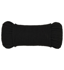 Corde de travail Noir 5 mm 25 m Polyester