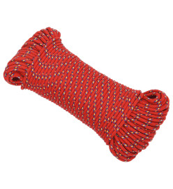 Corde de bateau Rouge 4 mm 250 m Polypropylène