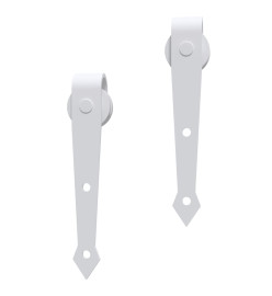 Kit de quincaillerie de porte coulissante 200 cm Acier Blanc