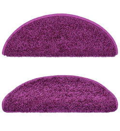 Tapis d'escalier 5 pcs 65x21x4 cm Violet