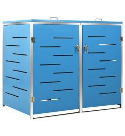 Abri pour deux poubelles 138x77,5x115,5 cm Inox