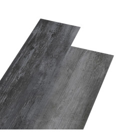 Planches de plancher PVC Non auto-adhésif 4,46 m² Gris brillant