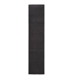 Tapis Sisal naturel 80x350 cm Noir