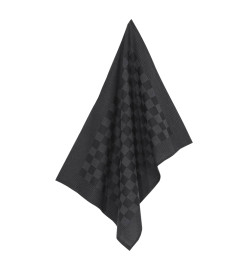 Serviettes de cuisine 10 pcs noir et gris 50x70 cm coton