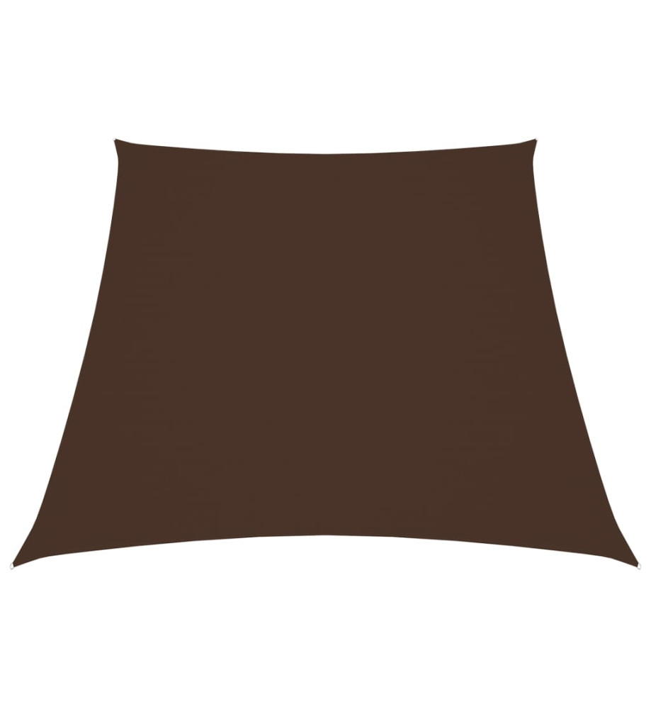 Voile de parasol Tissu Oxford trapèze 3/5x4 m Marron