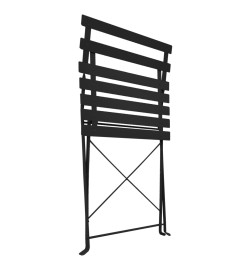 Mobilier de bistro 3 pcs Acier Noir