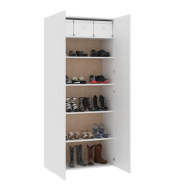 Armoire à chaussures Blanc 80 x 35,5 x 180 cm Bois d'ingénierie