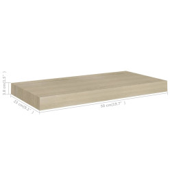 Étagères murales flottantes 4 pcs Chêne 50x23x3,8 cm MDF