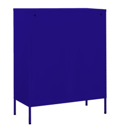 Armoire de rangement Bleu marine 80x35x101,5 cm Acier