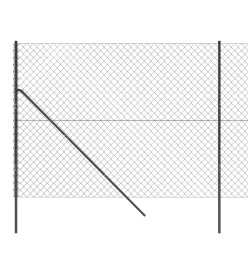 Clôture à mailles losangées anthracite 1,8x25 m