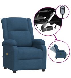 Fauteuil électrique de massage Bleu Tissu