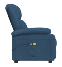 Fauteuil électrique de massage Bleu Tissu