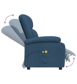 Fauteuil électrique de massage Bleu Tissu