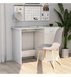 Bureau Blanc brillant 100 x 50 x 76 cm Aggloméré