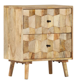 Table de chevet 40x30x50 cm Bois de manguier massif