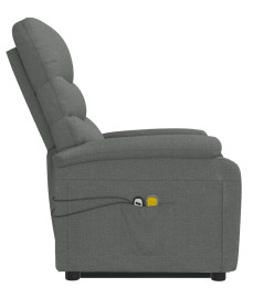 Fauteuil de massage inclinable Gris foncé Tissu