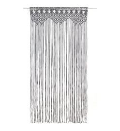 Rideau en macramé Anthracite 140x240 cm Coton