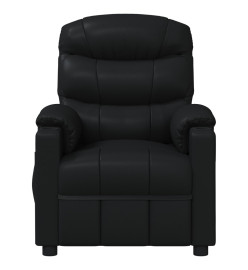 Fauteuil inclinable électrique Noir Similicuir