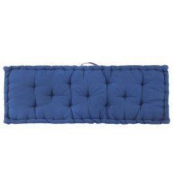 Coussin de plancher de palette Coton 120x40x7 cm Bleu clair