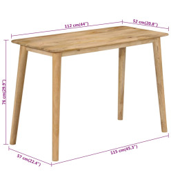 Table à dîner 112x52x76 cm bois de manguier massif