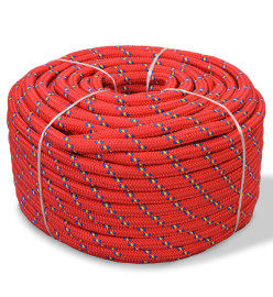 Corde de bateau Polypropylène 6 mm 100 m Rouge