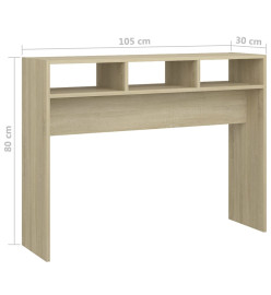 Table console Chêne sonoma 105x30x80 cm Aggloméré