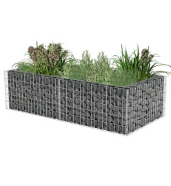 Jardinière à gabion Acier galvanisé 180 x 90 x 50 cm