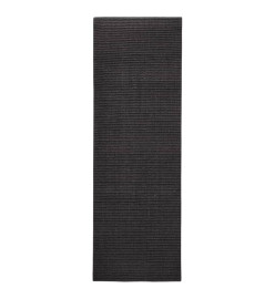 Tapis en sisal pour griffoir noir 66x200 cm