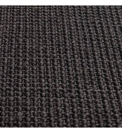 Tapis en sisal pour griffoir noir 66x200 cm