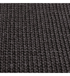 Tapis en sisal pour griffoir noir 80x250 cm