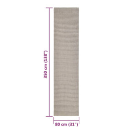 Tapis en sisal pour griffoir sable 80x350 cm