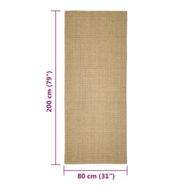 Tapis en sisal pour griffoir 80x200 cm